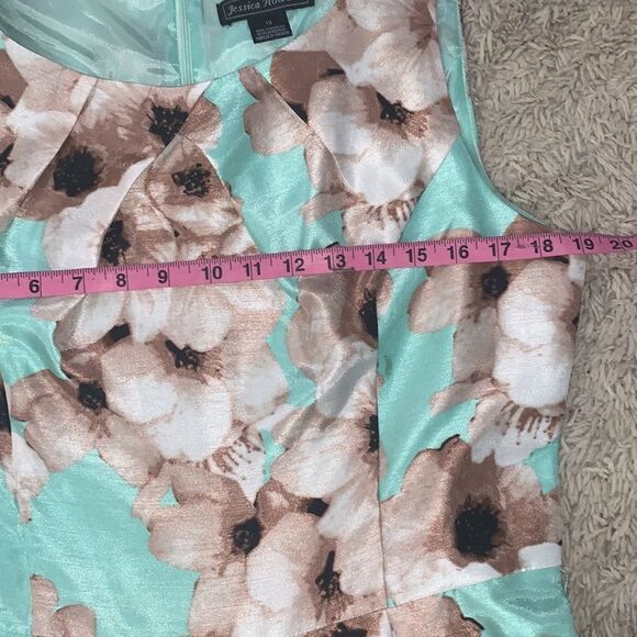 New Jessica Howard Floral, Sleeveless, Pleated A-Line Dress size 12 - Picture 11 of 13